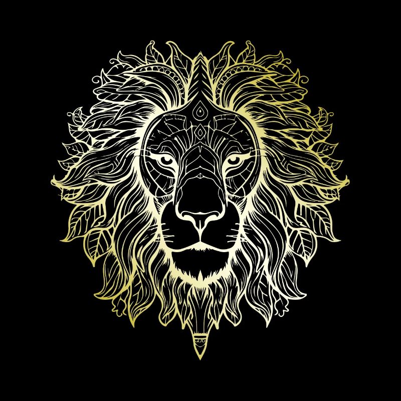 Löwe Mandala gold