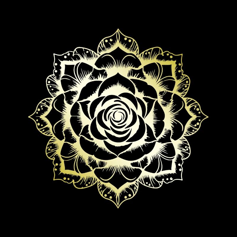 Rose Mandala gold