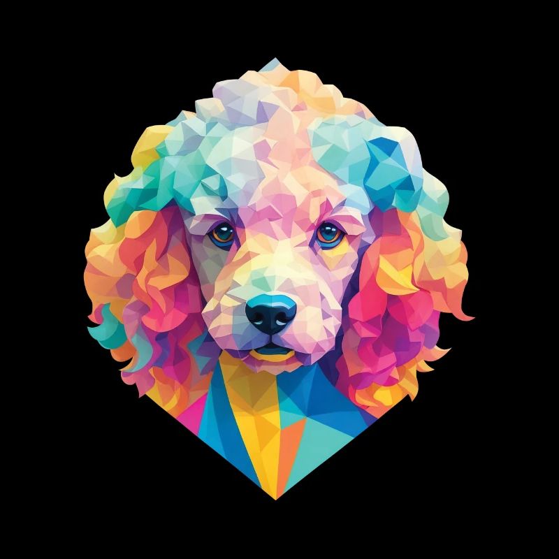 Caniche Chien Polygone Chiens Design Caniche Animaux de compagnie