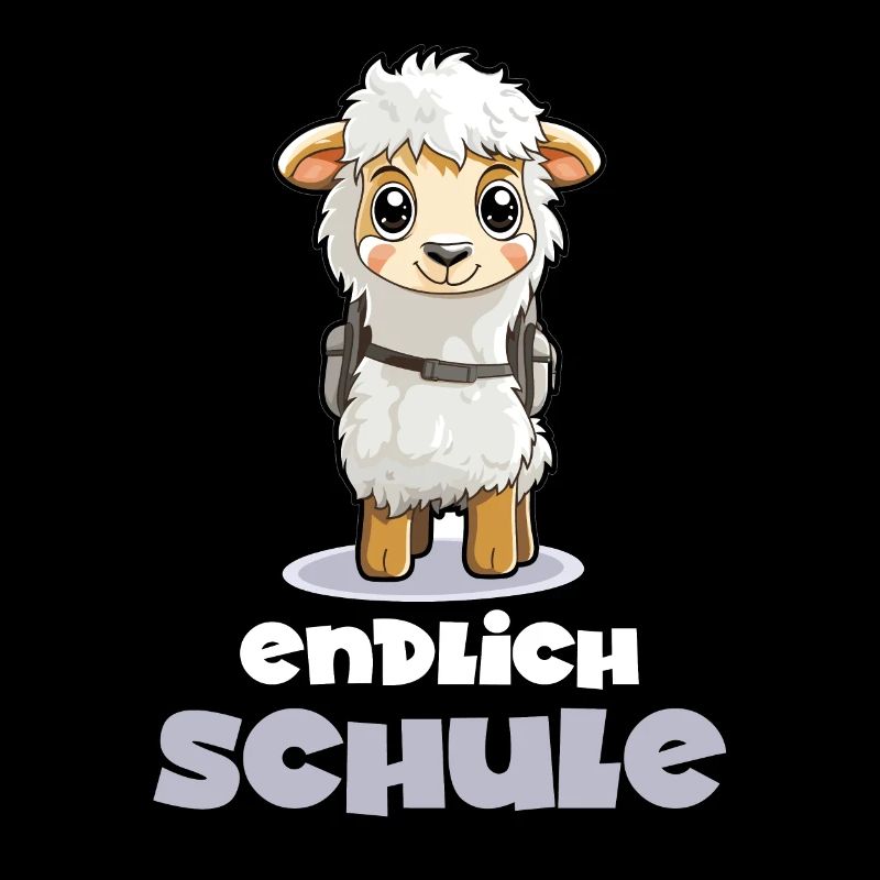 Endlich Schule Lama