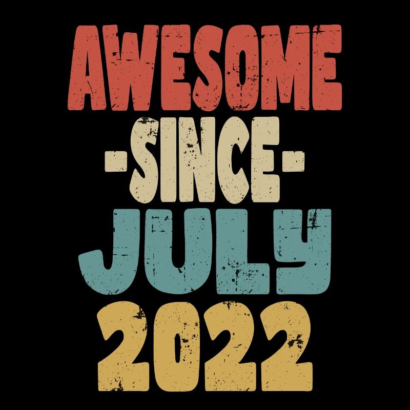 2022 Juli Geburtstag Retro