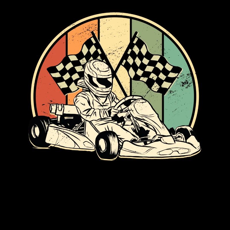 Kart Karting Retro Racing Kart Training Gift