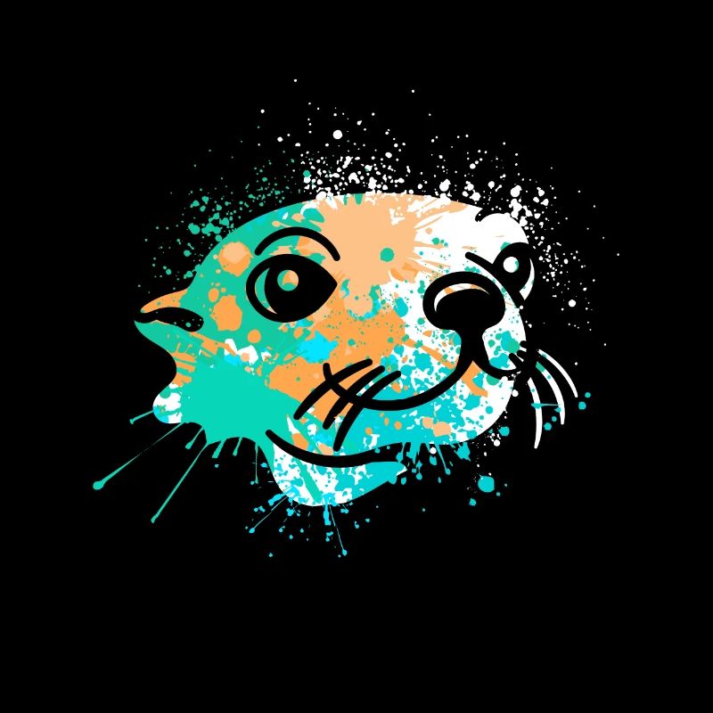 Splash Art Seehund Seelöwe Robbe