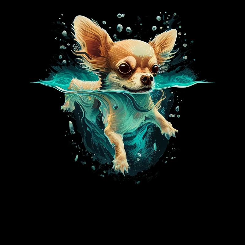 Chihuahua | Nager Mignon Eau Plongée Drôle Chien