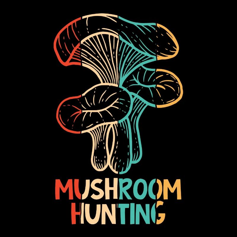 Retro Identification Picking Foraging Mushroom