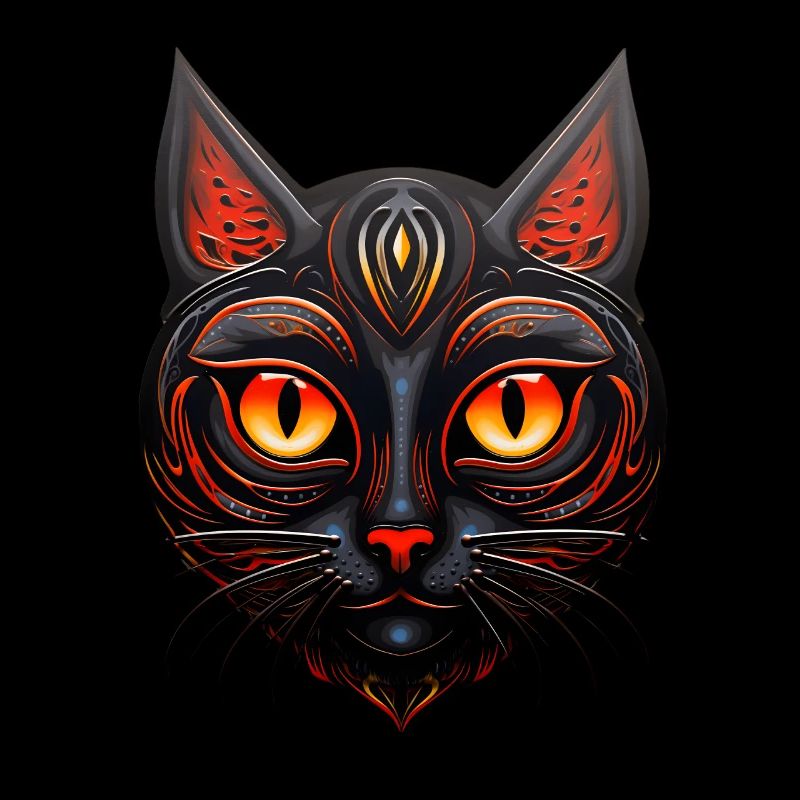 Horreur de la sorcière du chat noir