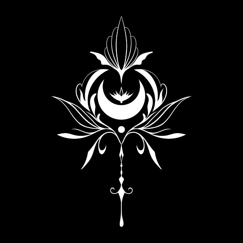 Magical Design: Crescent Moon and Mysticism for Wicca