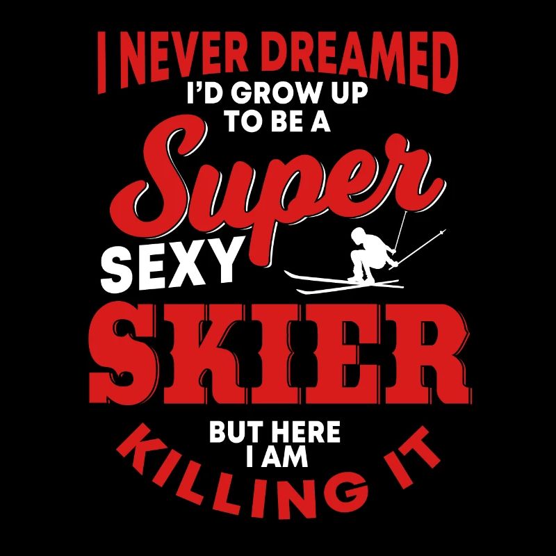 Lustige Skifahrer Geschenkidee