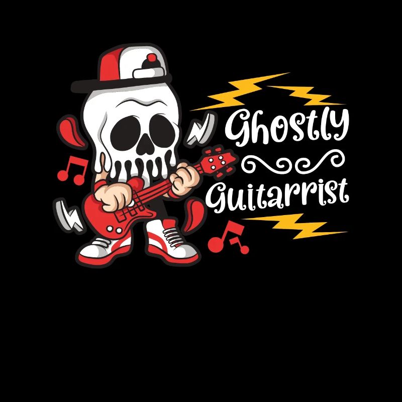 Funny Horror Spooky Guitar Guitarist Ghostly