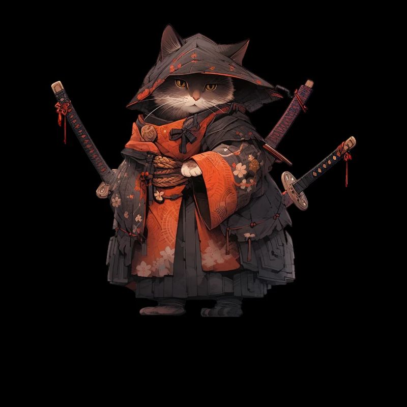 Chat d’Asie Samouraï japonais Samouraï
