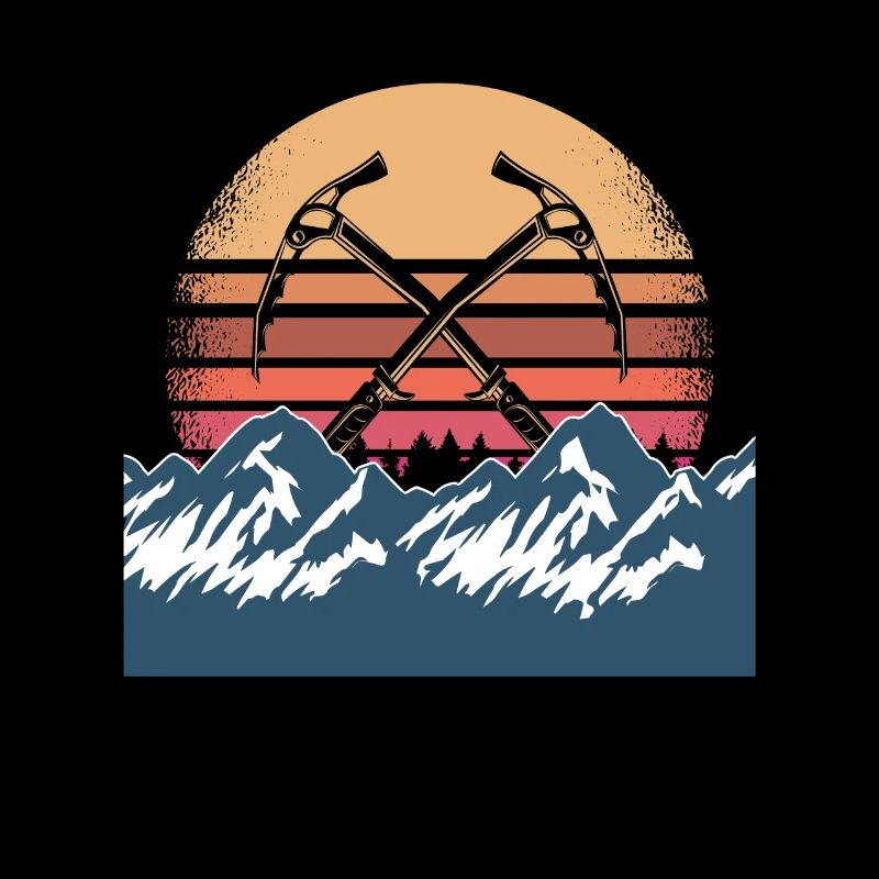 Retro Eisklettern Design