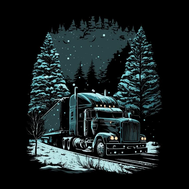 Chauffeur de camion de Noël Semi-remorque de Noël