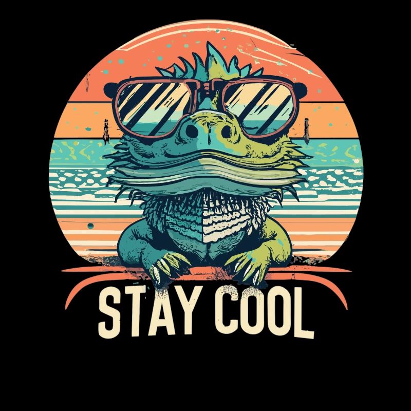 Vintage Bartagame mit Sonnenbrille