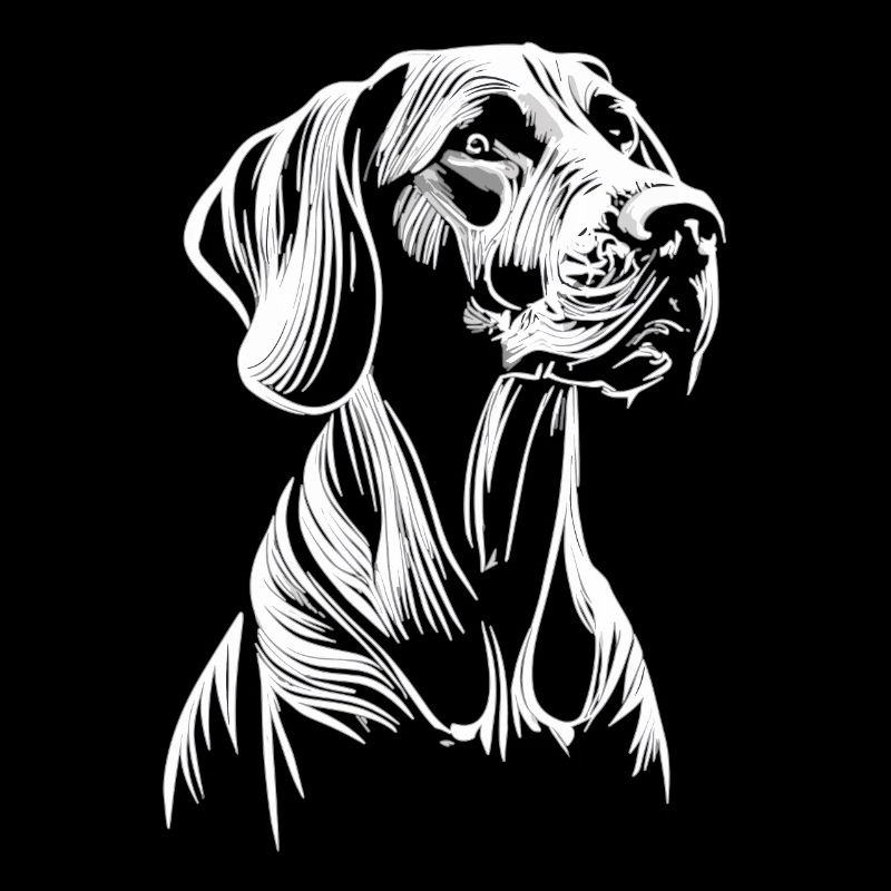 Force douce : Weimaraner en blanc pur