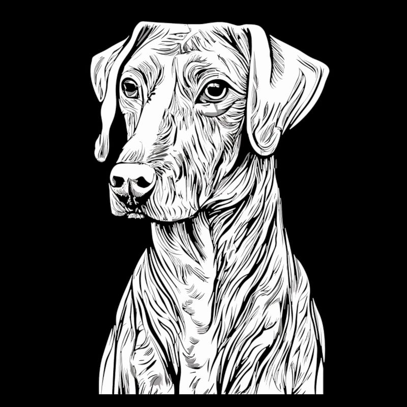 Force douce : Weimaraner en blanc pur
