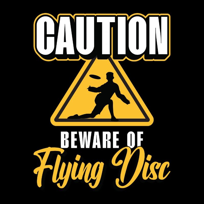 Flying Disc Caution Beware Of Flying Disc Golfing