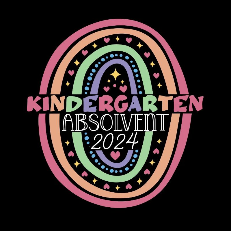 Kindergarten Absolvent 2024 Regenbogen Einschulung