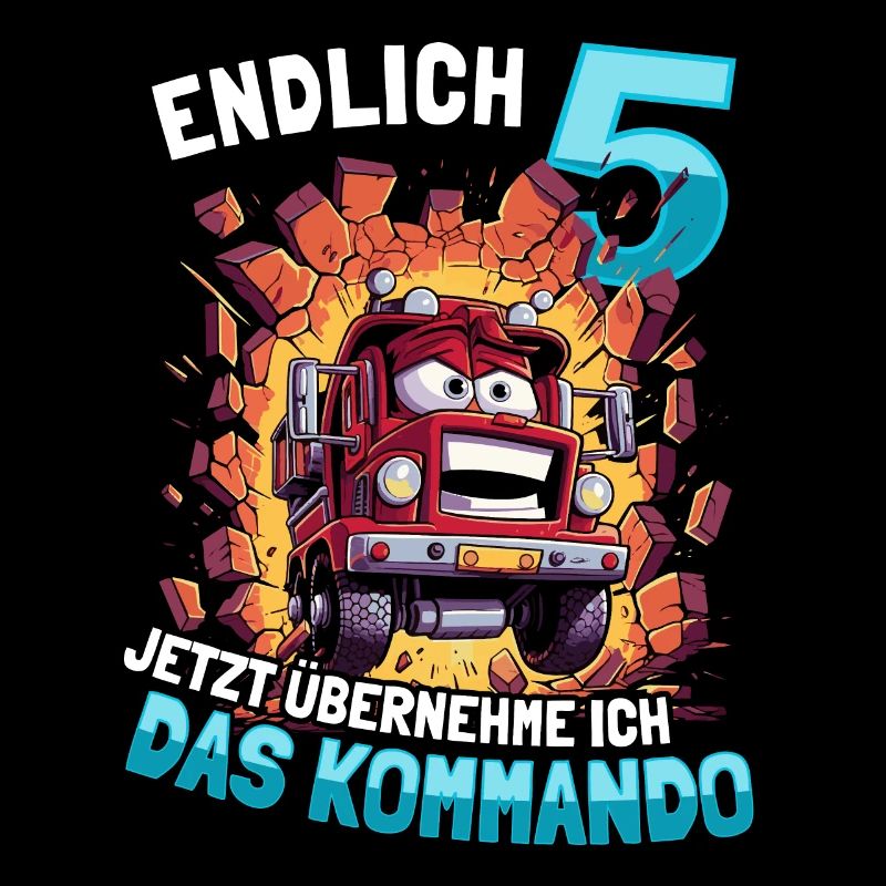 Endlich 5 Jahre Junge 5. Geburtstag Feuerwehauto