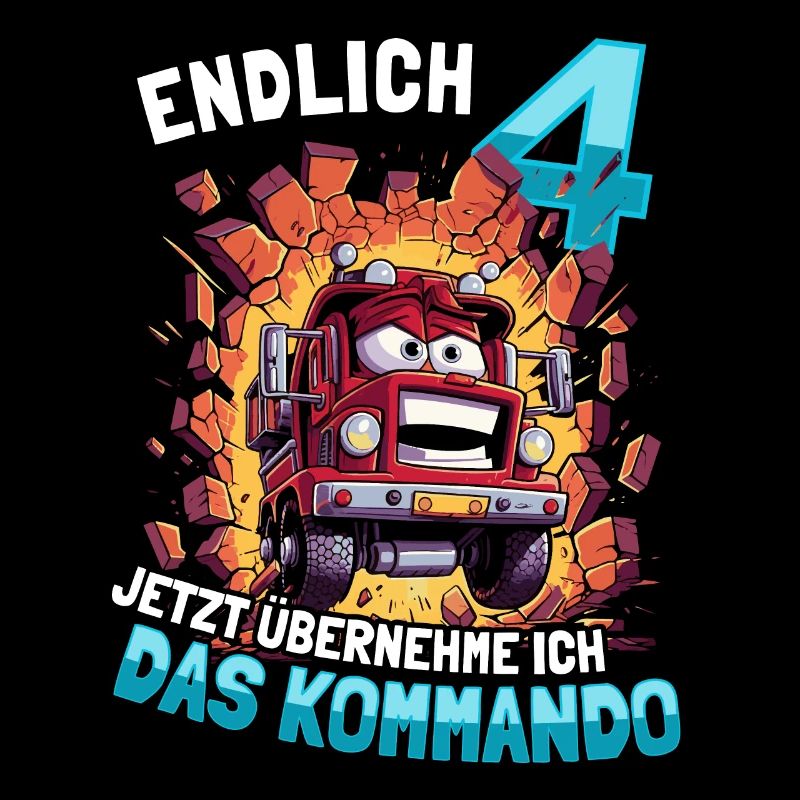 Endlich 4 Jahre Junge 4. Geburtstag Feuerwehauto