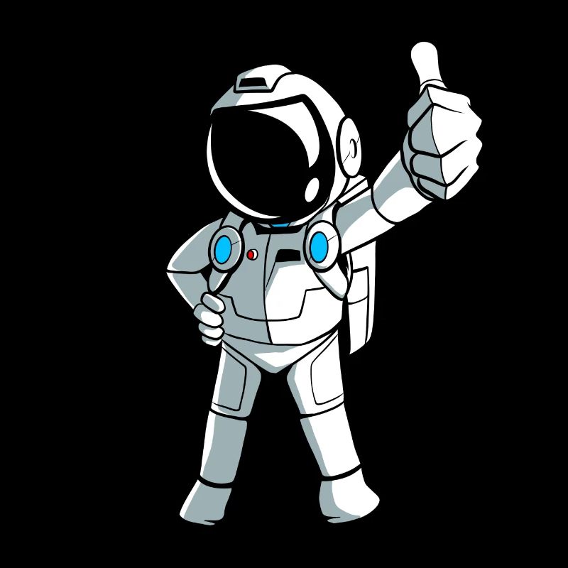 Astronaute de dessin animé dans l’espace