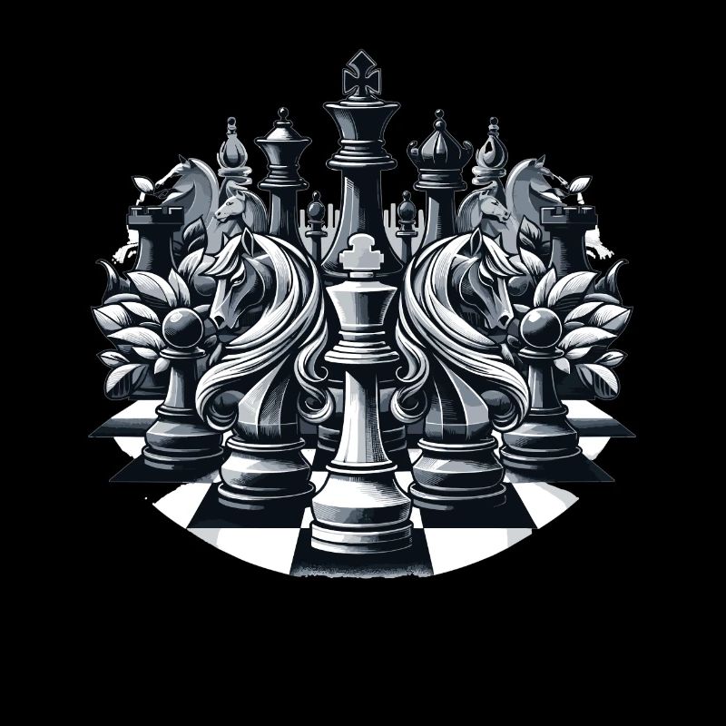 Line Art Chess Move Gift