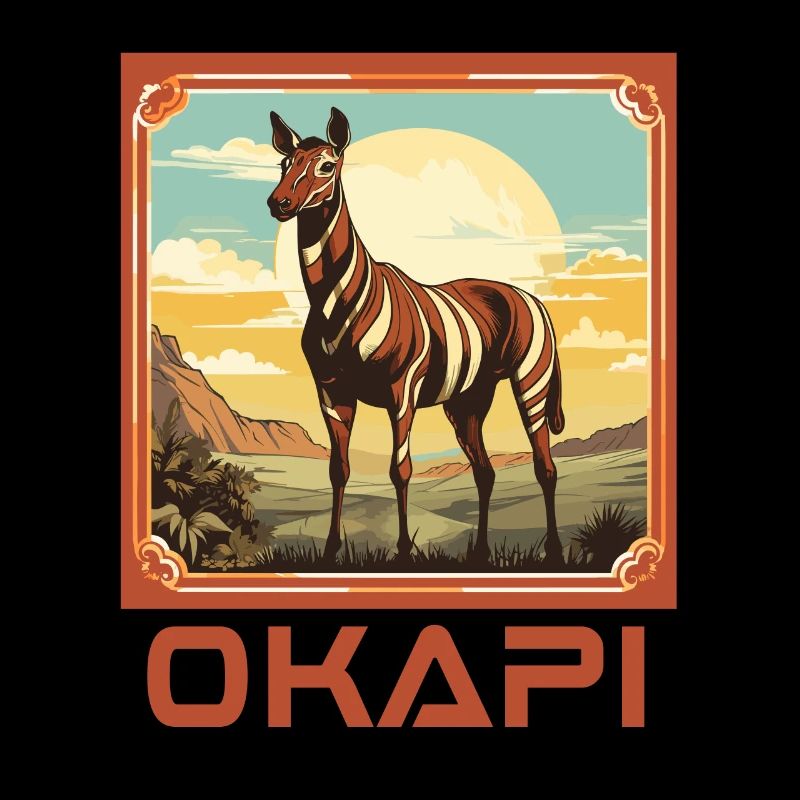Okapi coucher de soleil Animal