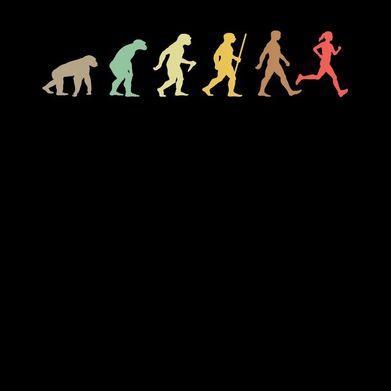 Lauf Retro Running Evolution Funny Runner Marathon