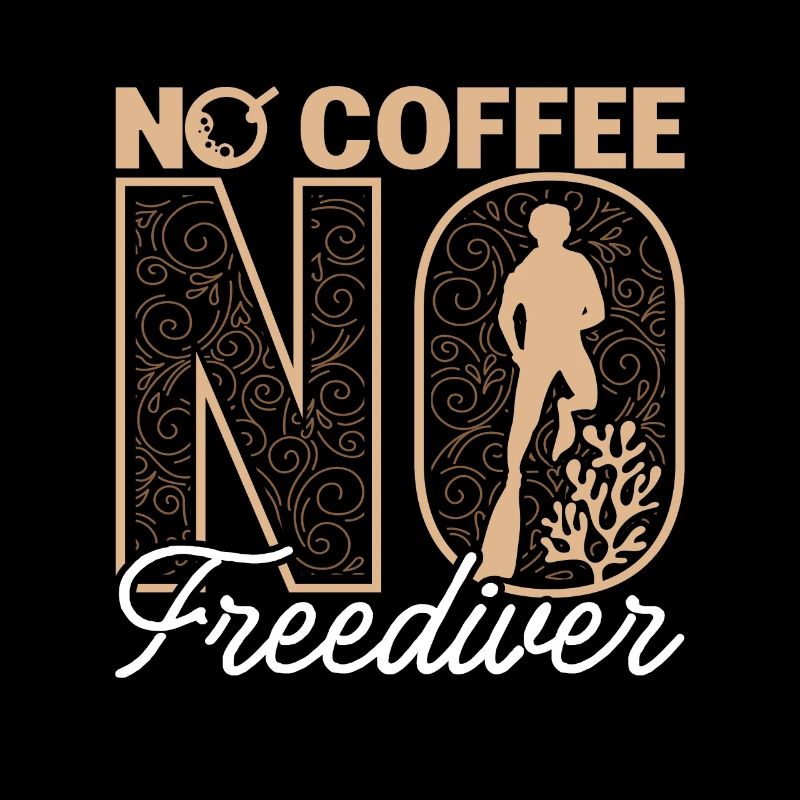 Plongée en apnée Pas de café Pas de plongée profonde Amateur de café