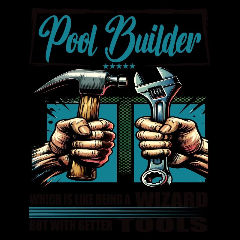 Profession de constructeur de piscine disant ouvrier