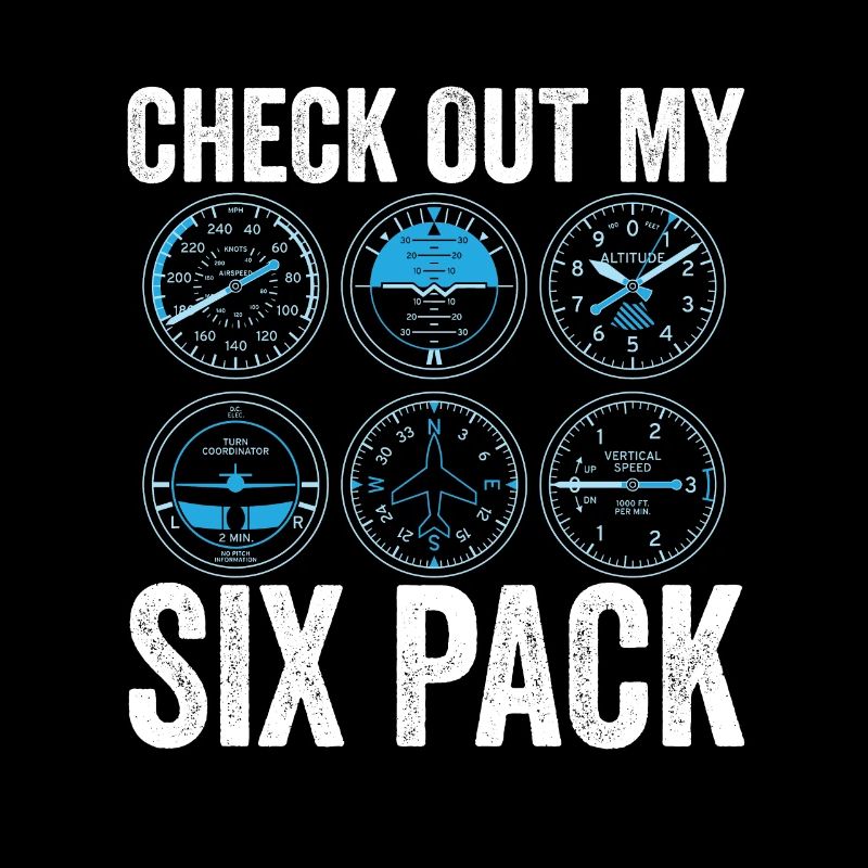 Funny Pilot Six Pack Aviation Flight Simulation
