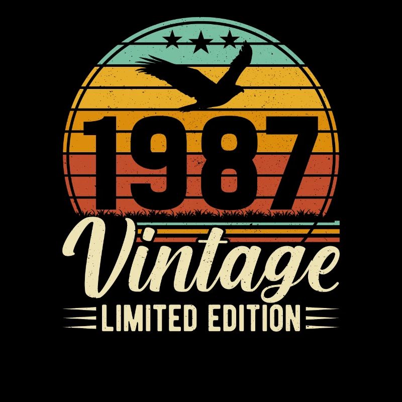 Unique 1987 année de naissance rétro Design