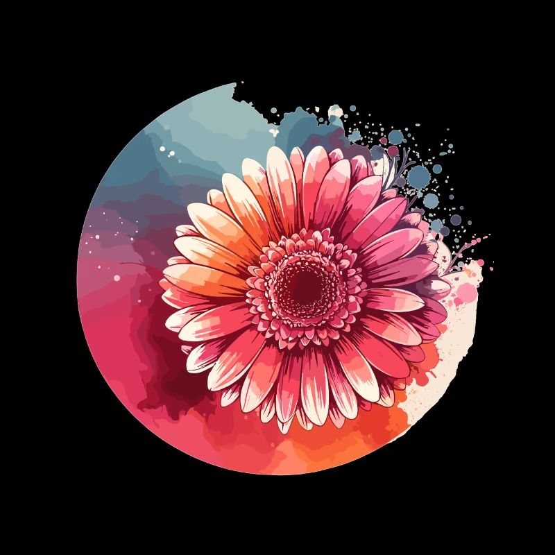 Gerbera drawn
