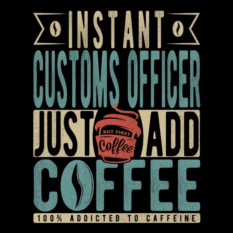 L’agent des douanes instantanée n’a qu’à ajouter du café