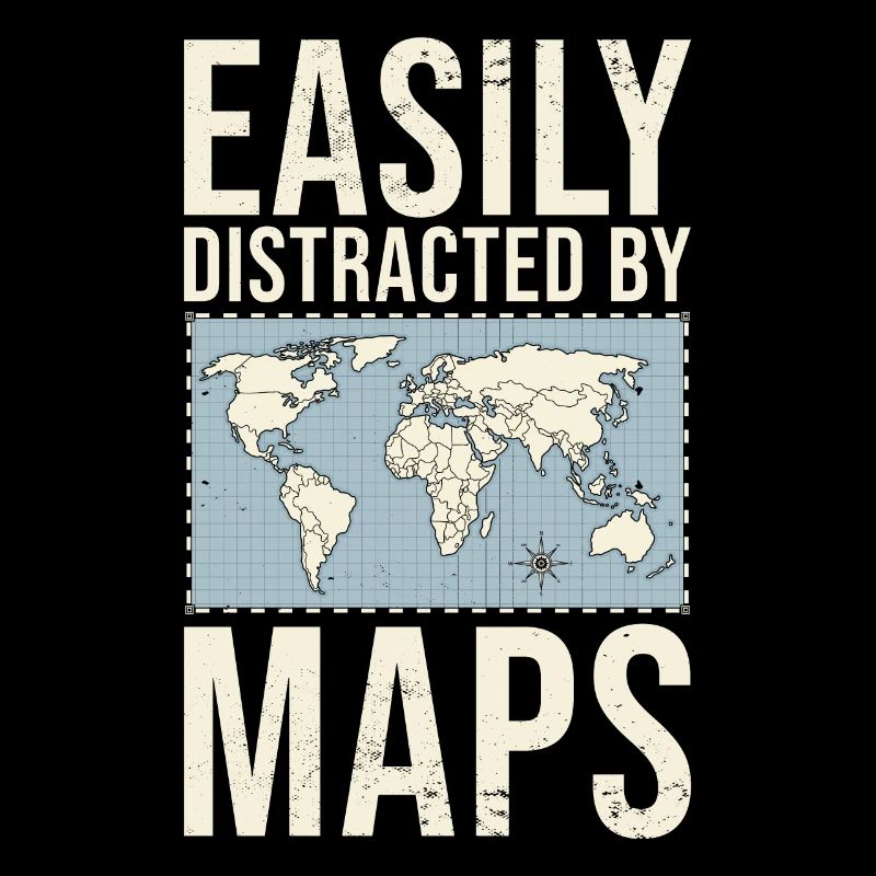 Easily Distracted By Maps Geography Teacher