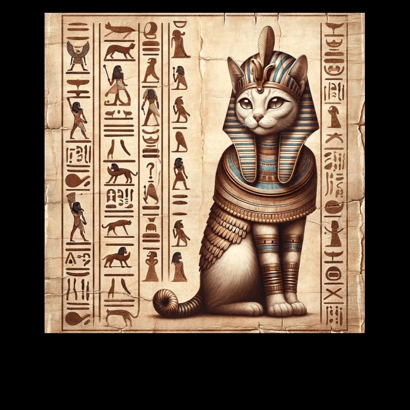 Pharaoh Papyrus Scroll Retro Desert