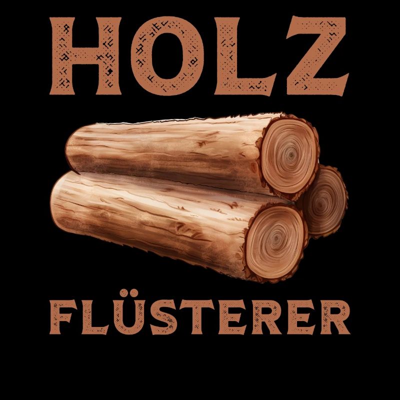Ich bin ein Holzflüsterer mit Baumstamm ein Baum