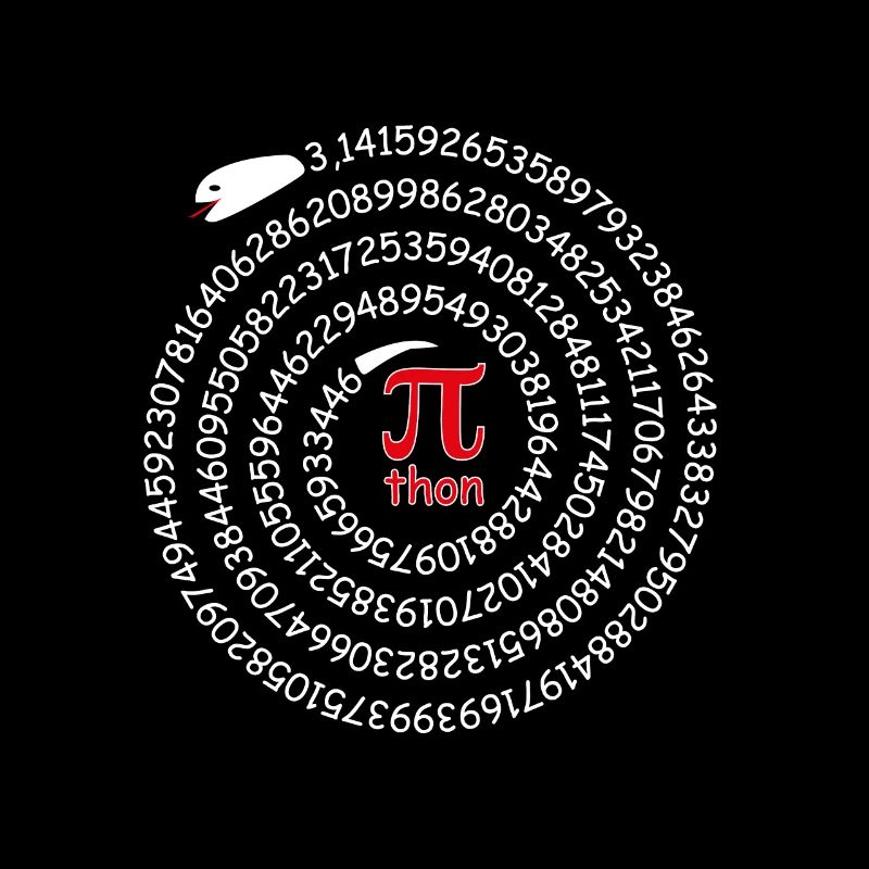 Pi Python Jeu de mots Cercle Nombre Serpent Math