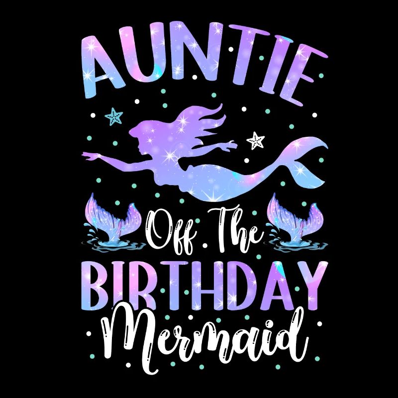 Conception de sirène d’anniversaire de tante
