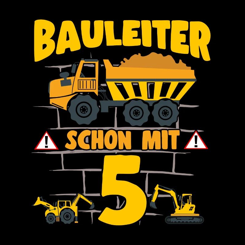 5. Geburtstag Bauleiter Mit 5 Bagger Kipplaster