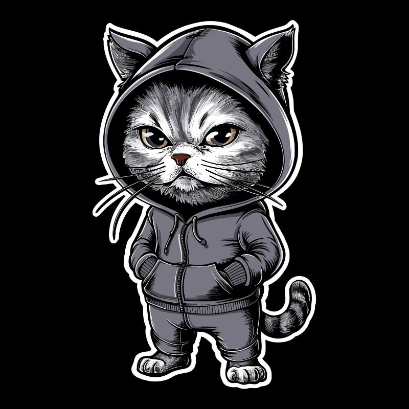 Chat en colère Chat Chat