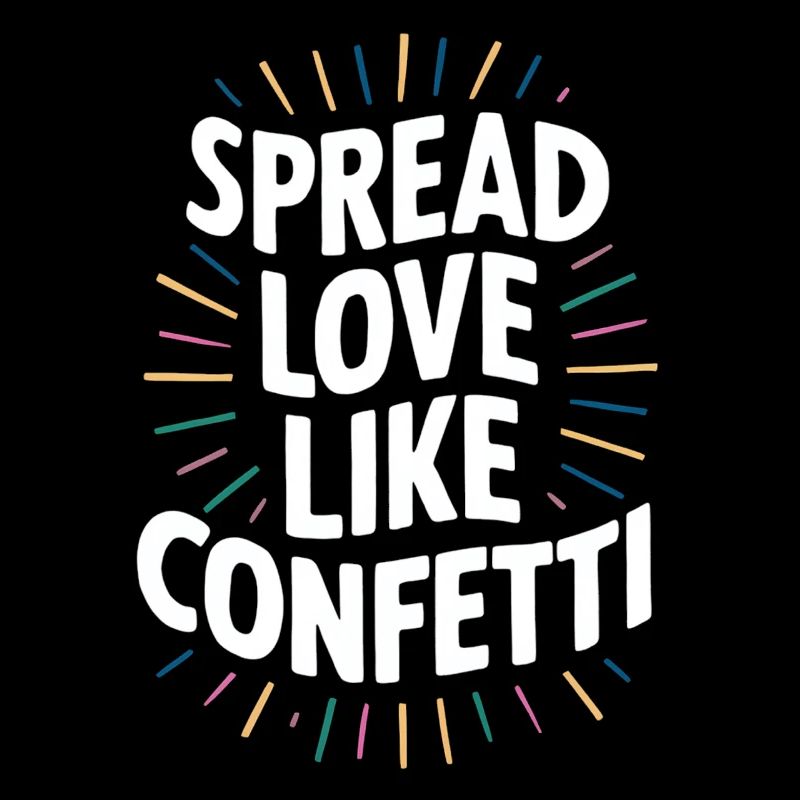 Spread Love Like Confetti Botschaft