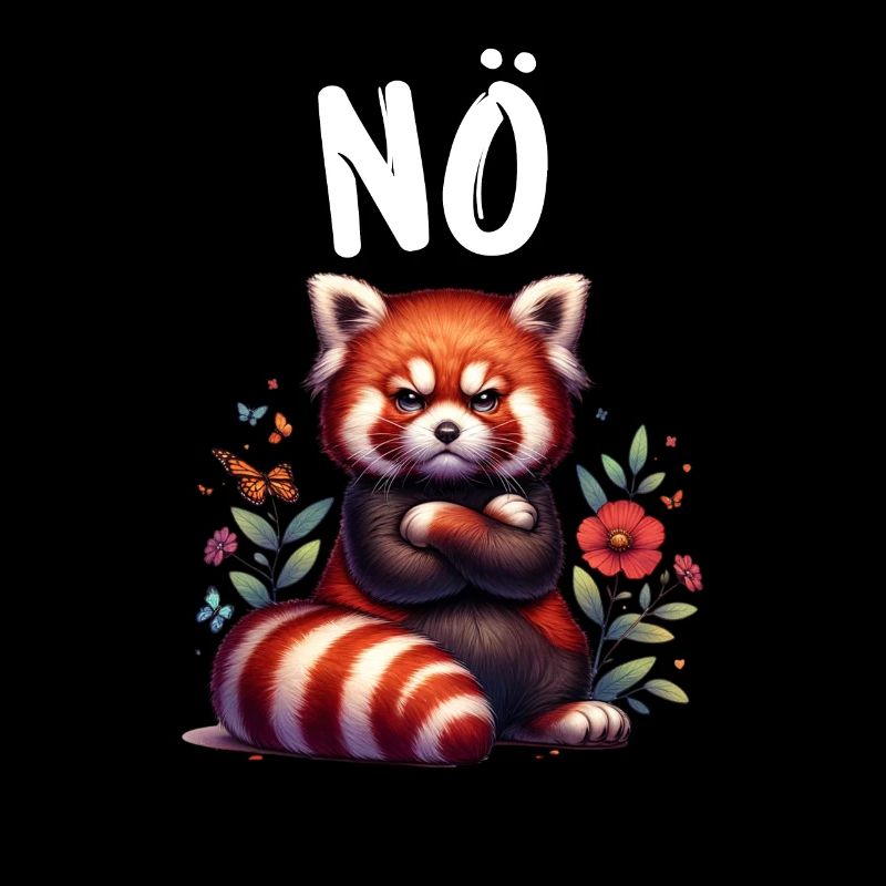 Panda roux Drôle de dicton Nope Renard de Feu