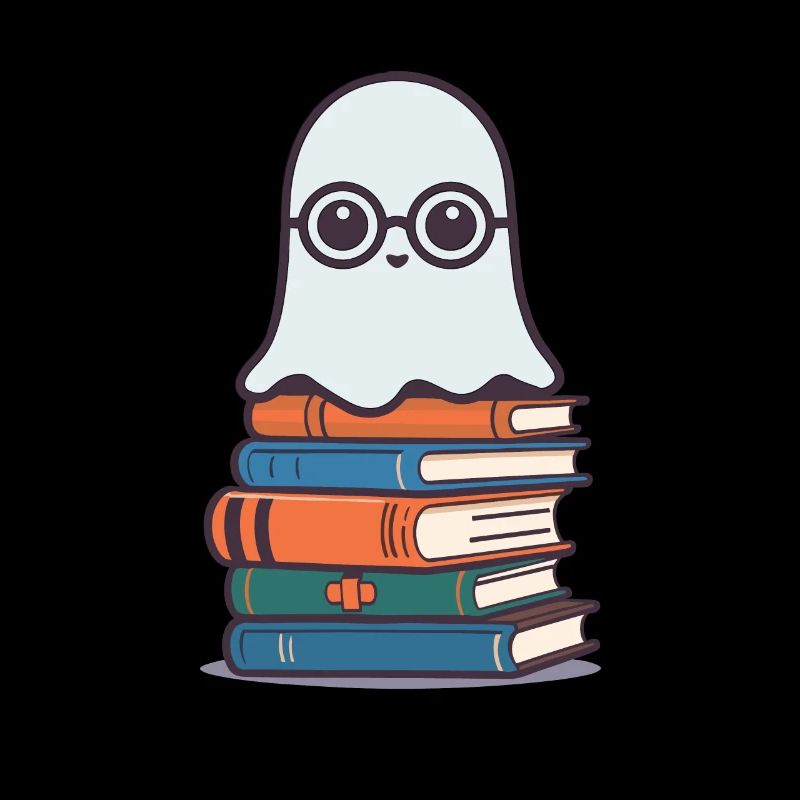 Book Lover Style Reading Halloween Ghost
