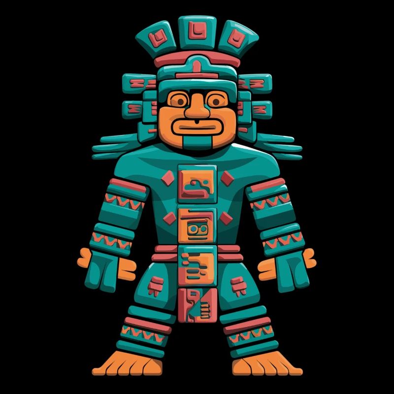 Mayan God Itzamna Mayan Mythology Illustration