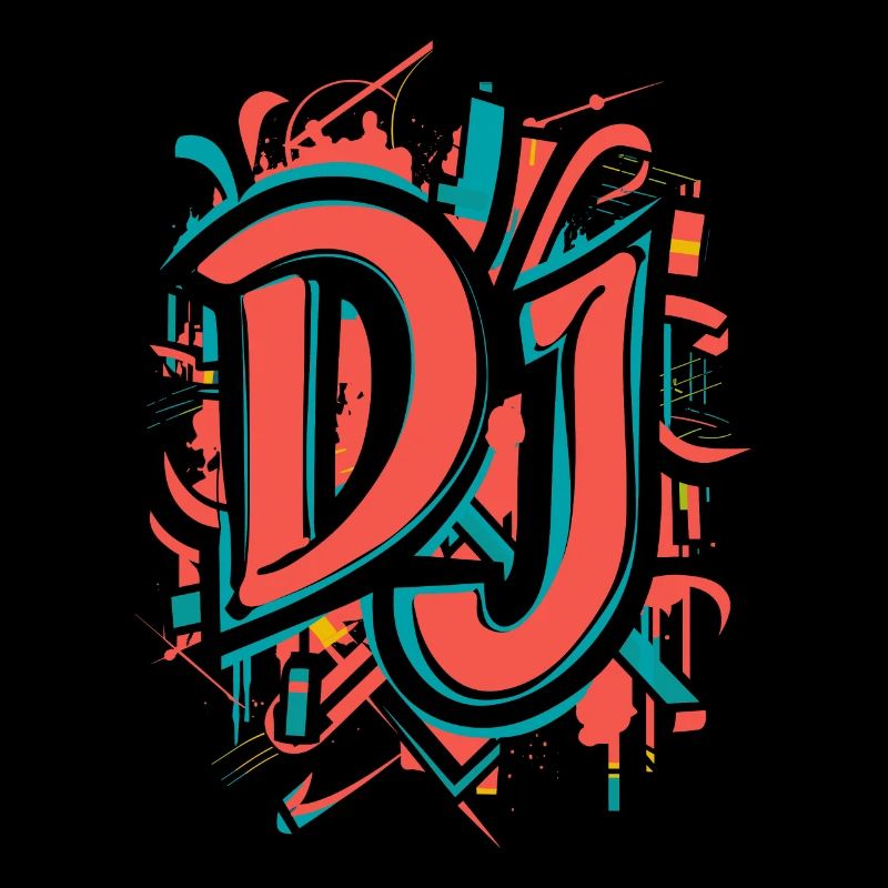 DJ Artwork Colorful Graffiti Style
