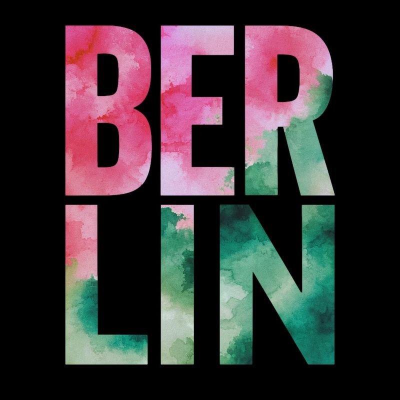 Lettrage aquarelle souvenir de Berlin