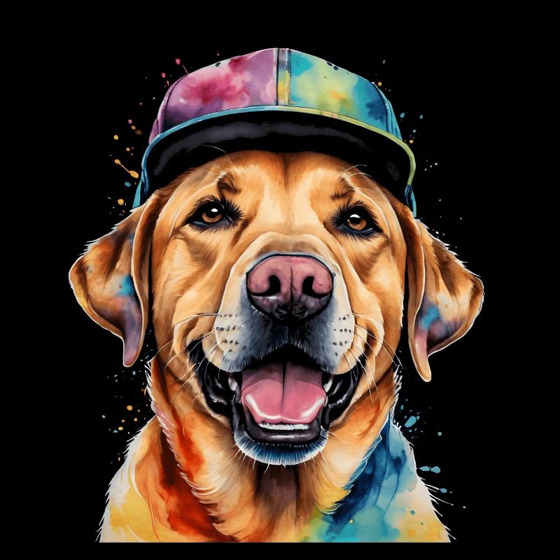 Labrador Retriever Snapback Cap Hund Design Print
