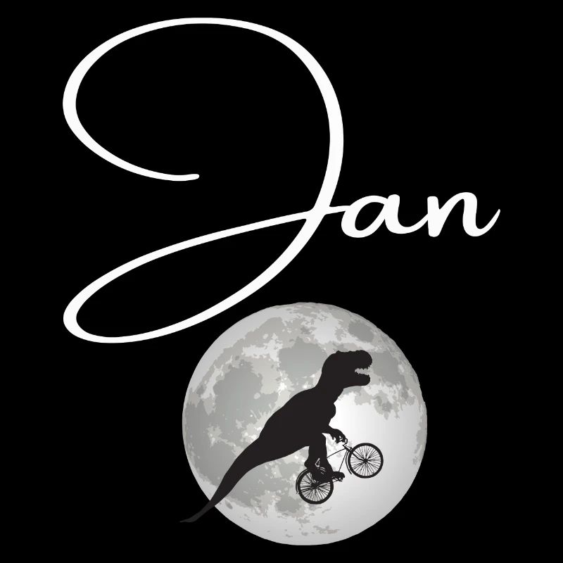 JAN - Beautiful boy name with dinosaur