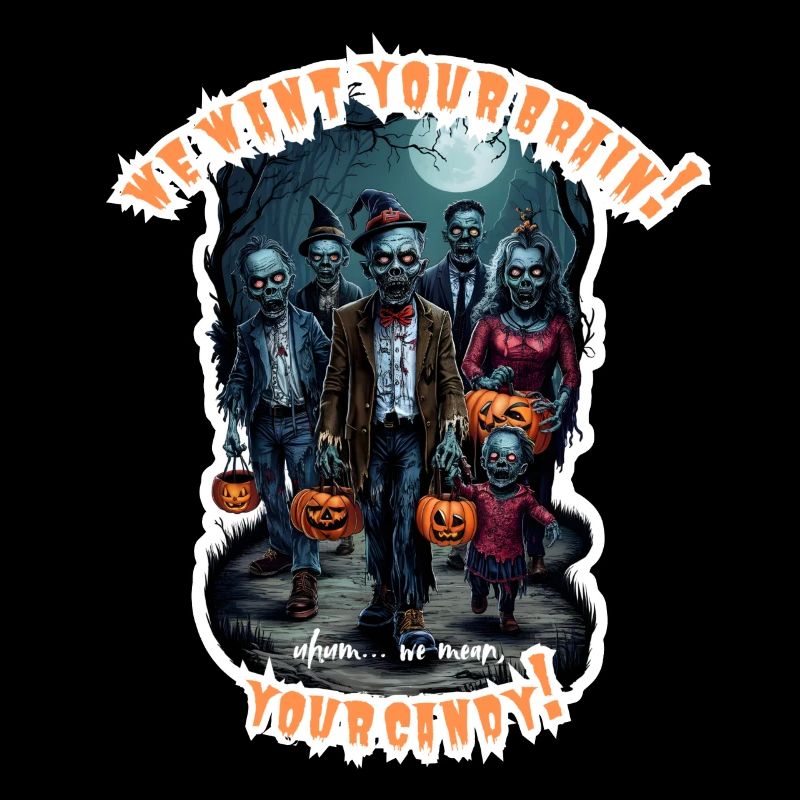 Lustige Halloween Zombies Süßes oder Saures Unisex
