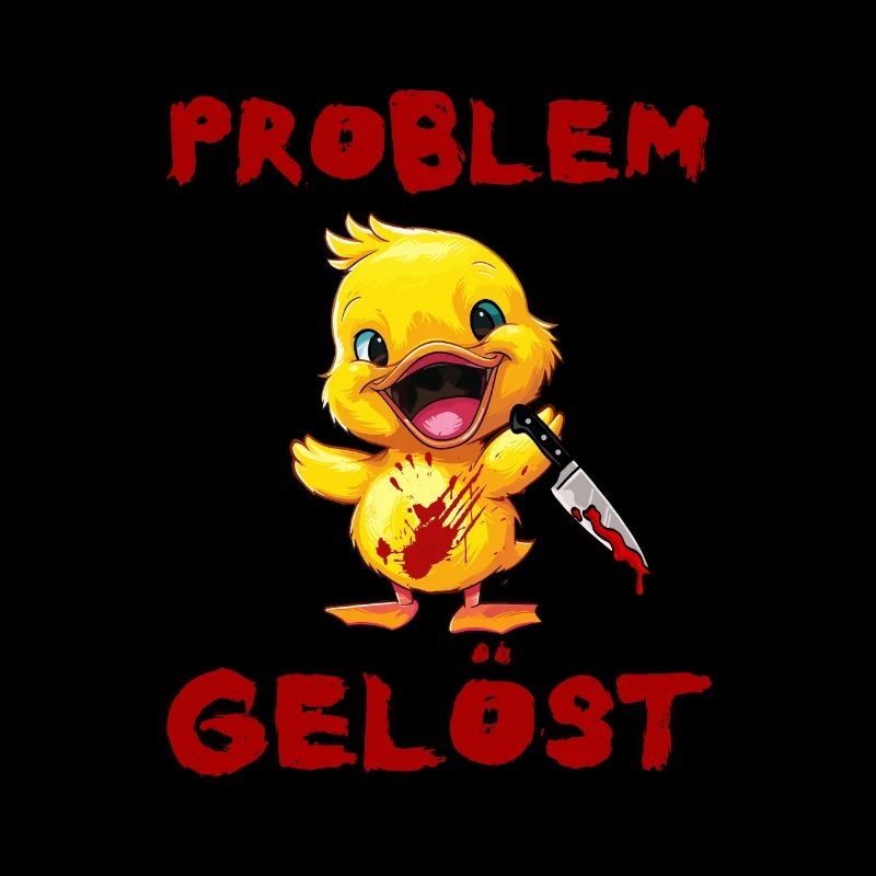 Problem solved - Duck with knife Halloween